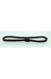 Bracciale Tennis in argento 925%° rodiato nero con zirconi neri cod. B-0010
